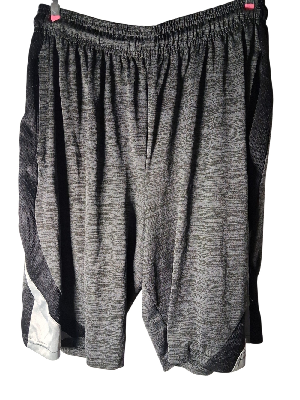 Zone Pro Men's Heather Gray Athletic Shorts with Black Panels